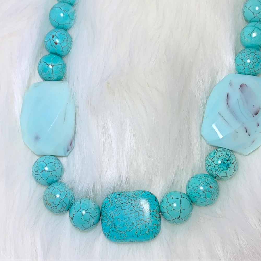 Turquoise Handcrafted Gemstone Necklace - Picture 3 of 4